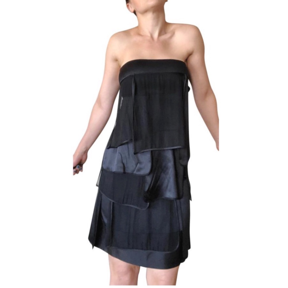 Stella McCartney Black Panel Silk Flapper Dress 6